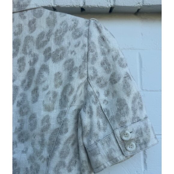 Vintage Alberto Makali Linen Animal Print Blazer - Picture 5 of 9